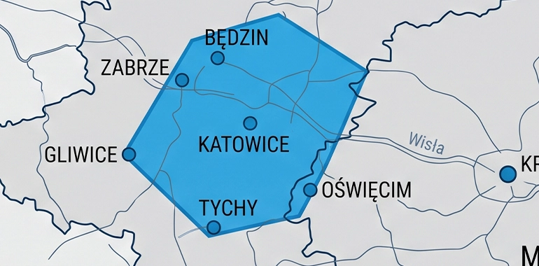 Mapa zasięgu